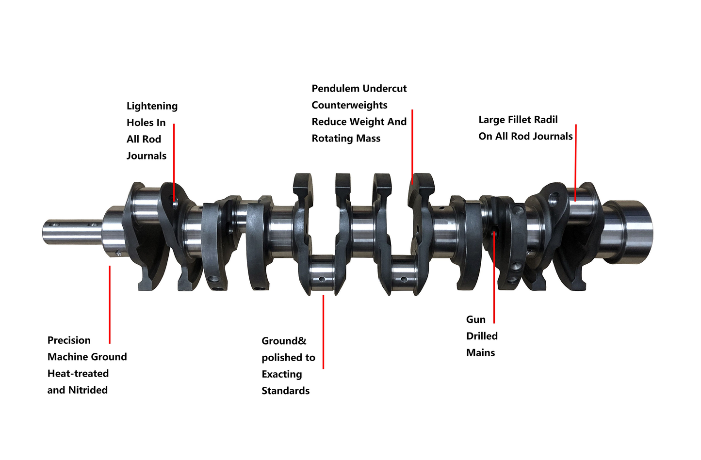 Adracing Custom CNC Billet 4340 1FZ Crankshafts For Toyota 1FZ-FE 1FZ FE Crankshaft For Land Cruiser 4.8L Crank Shaft 105mm