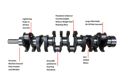Adracing Engine Performance Custom CNC Billet 4340 Crankshafts For Chrysler 4.3L For Hemi 265 Crankshaft 93.5mm Stroke